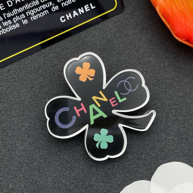18K Chanel Color Flower Brooch