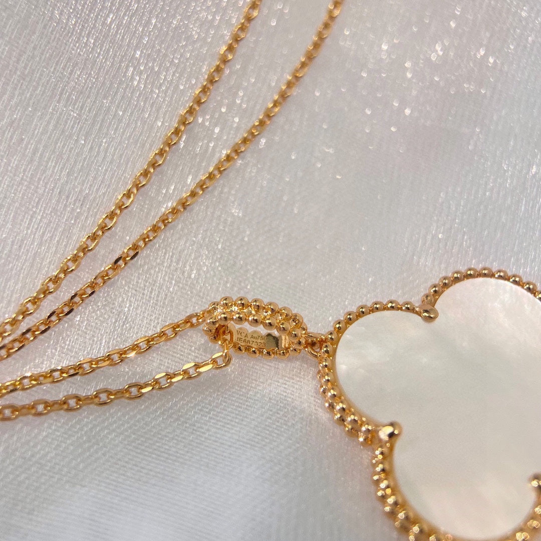 18K Van Cleef & Arpels Magic Alhambra One Motif Pearl Necklace