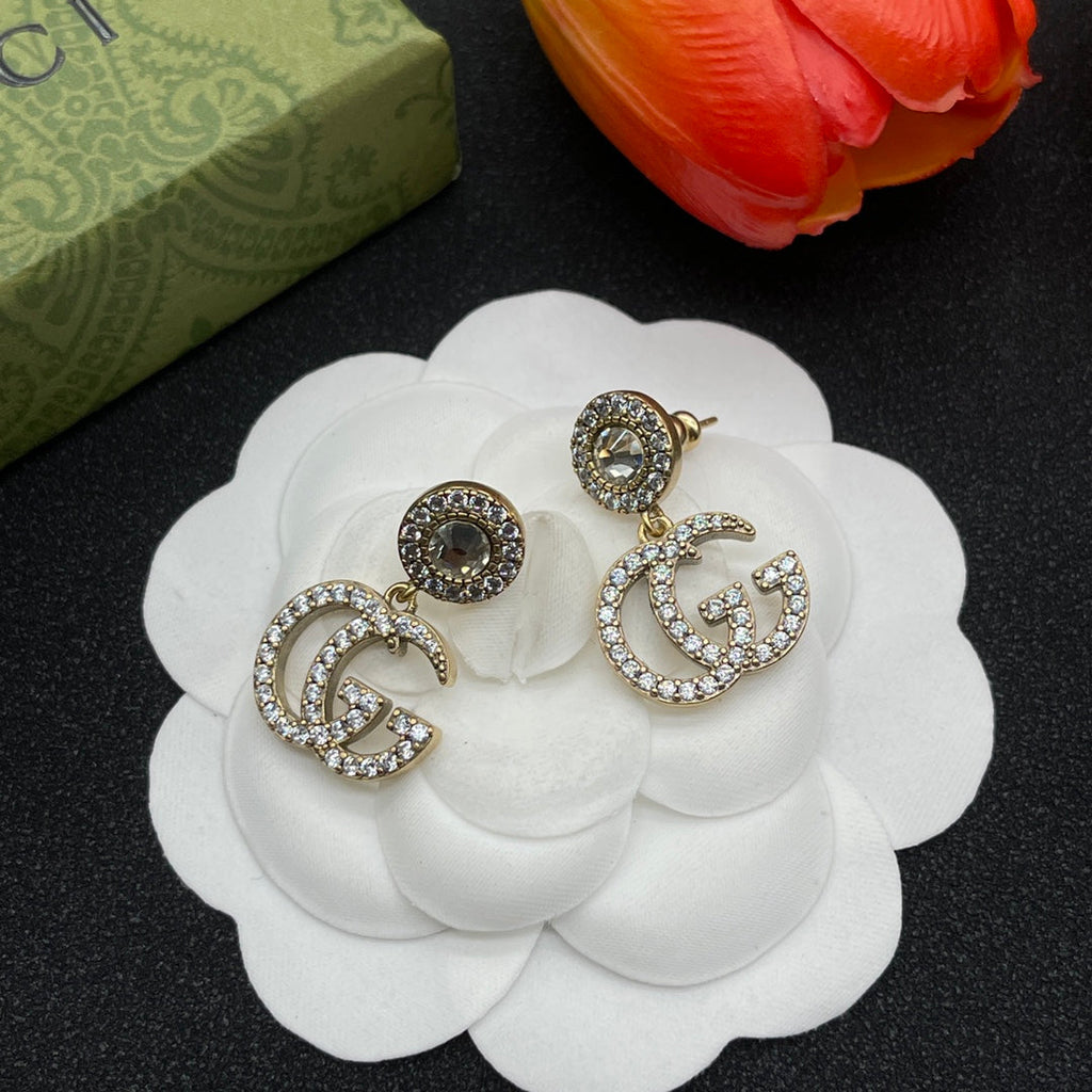 18K Gucci Crystals Earrings