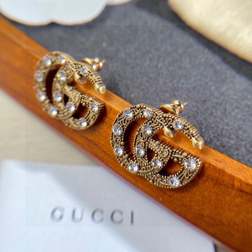 18K Gucci Crystals Earrings