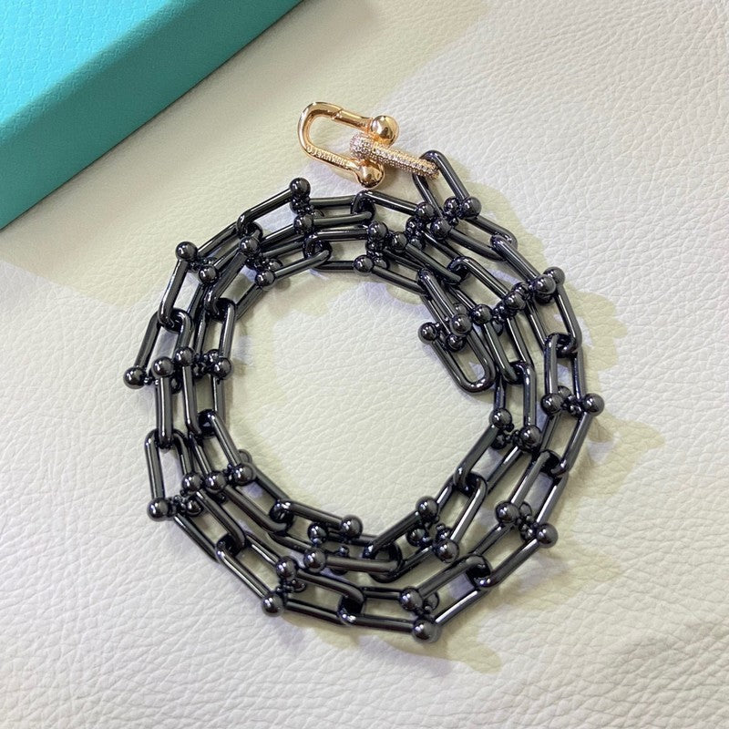 18K Tiffany HardWear Titanium Link Necklaces