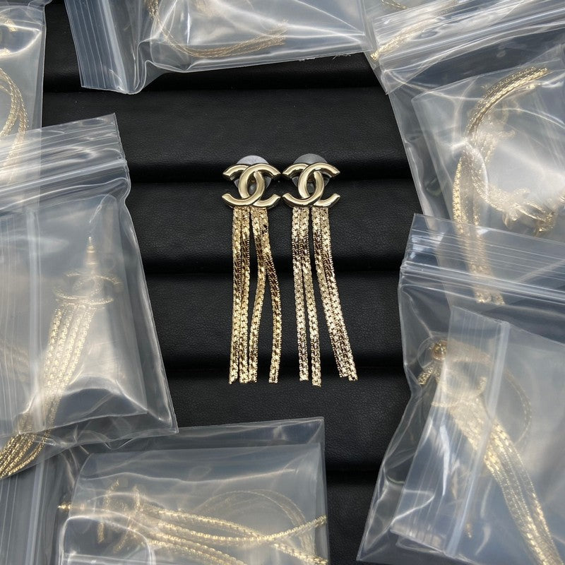 18K Chanel 24B Long Tassel Earrings