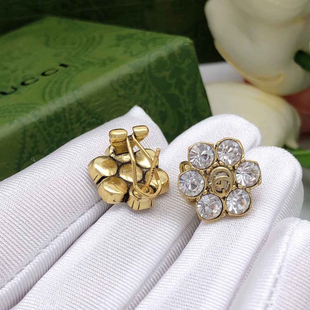 18K Gucci Crystals Earrings