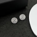 18K Chanel White Gold Earrings