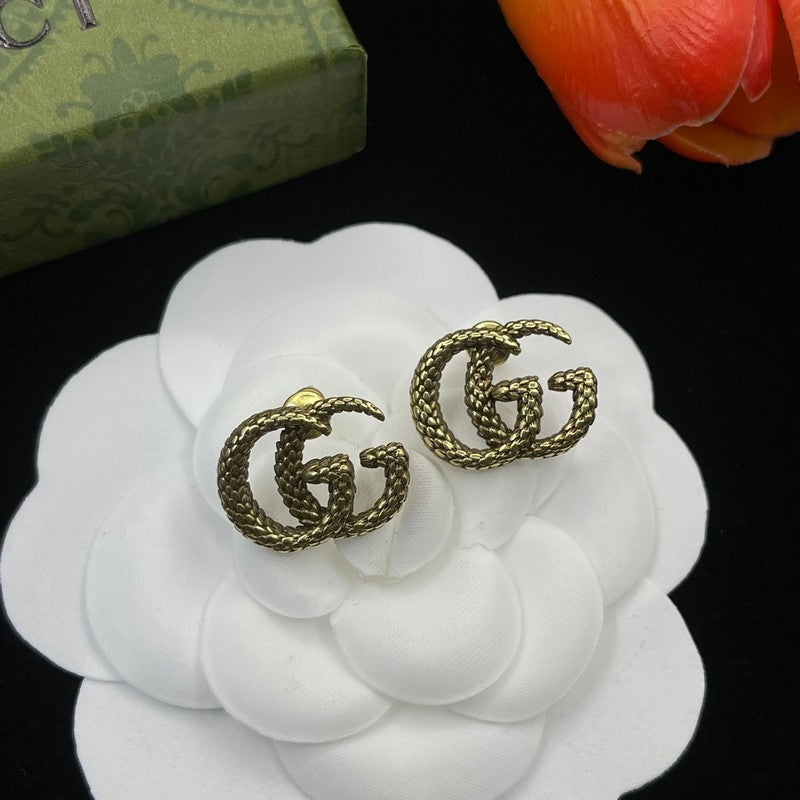 18K Gucci Twist Gold Earrings