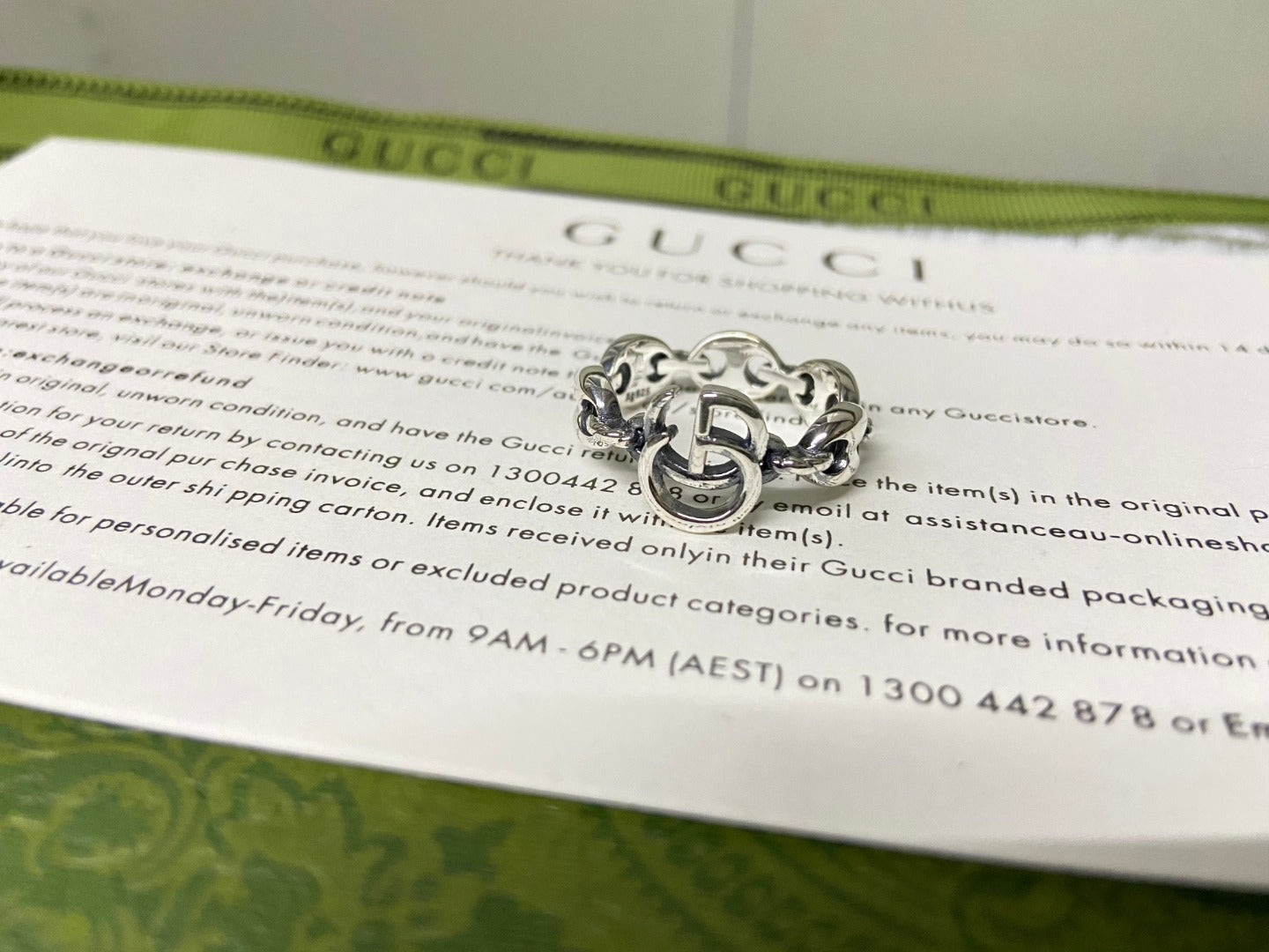 Gucci Interlocking G Chain Ring