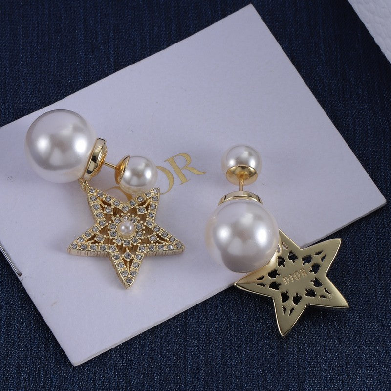 18K Dior Tribales Star Diamond Earrings