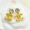 18K Chanel 26A Diamond Gold Earrings