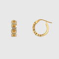18K Gucci Embellished Script Letter Earrings