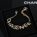 18K Chanel Script Chain Bracelet