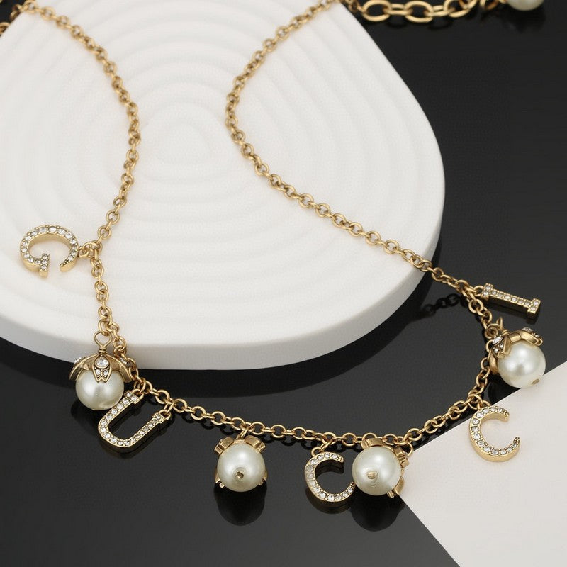 18K Gucci Pearl Necklace