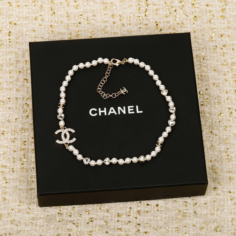 18K Chanel 25B Pearl Chain Necklace