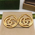 18K Gucci Big Gold Earrings