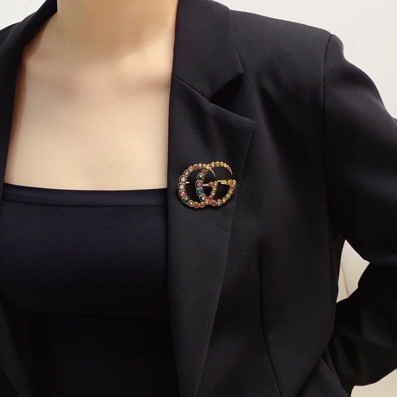 18K Gucci Color Crystal Brooch