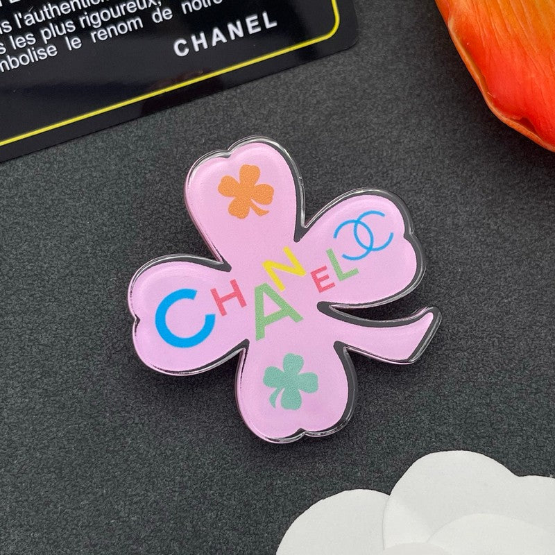 18K Chanel Color Flower Brooch