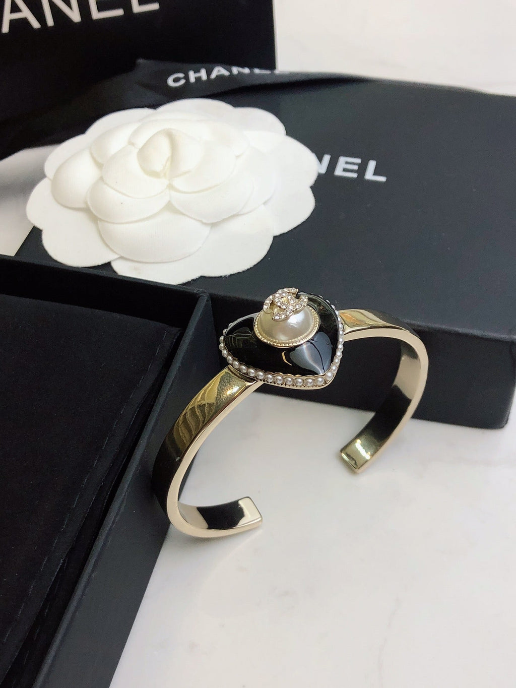 18K Chanel Heart Cuff Bracelet