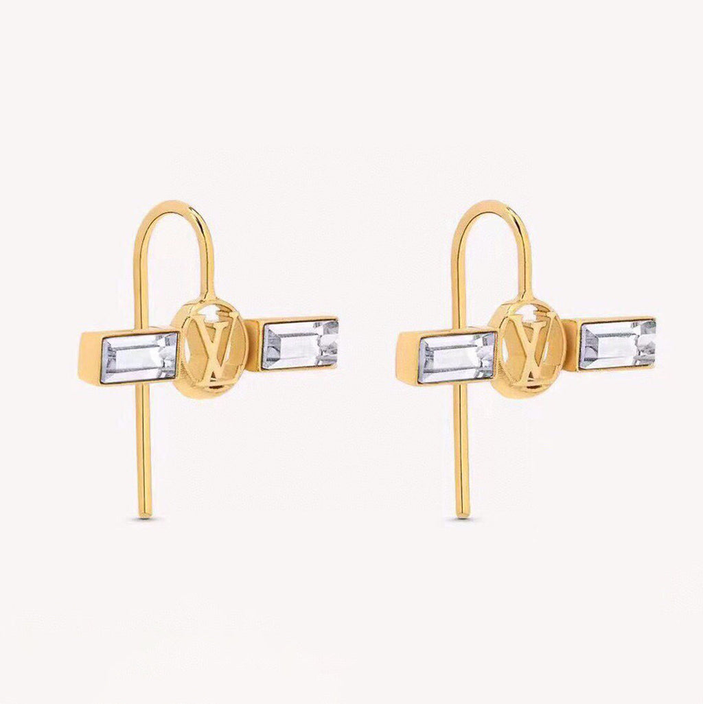 18K Louis Vuitton Crystals Earrings