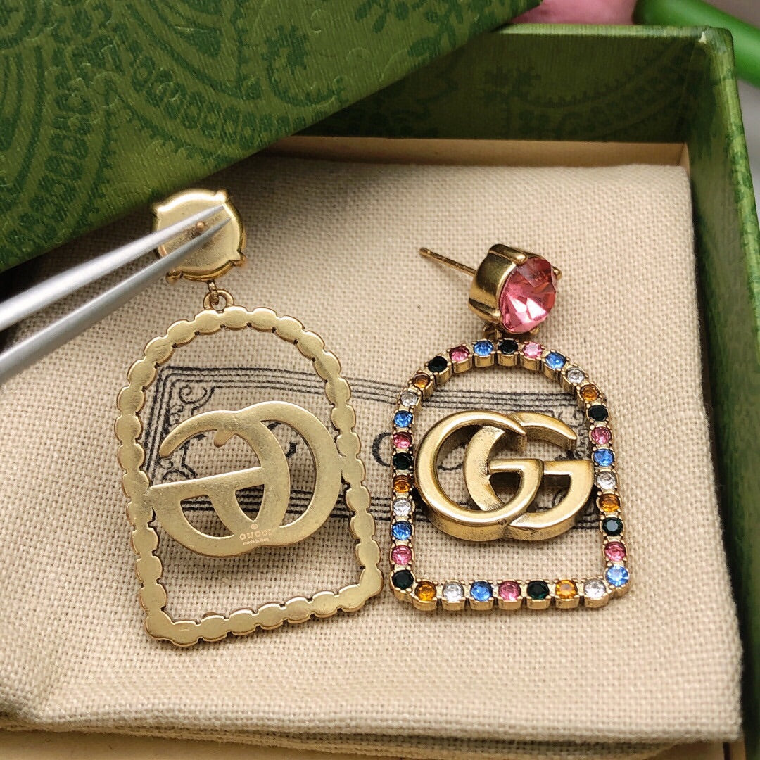 18K Gucci Color Crystals Earrings