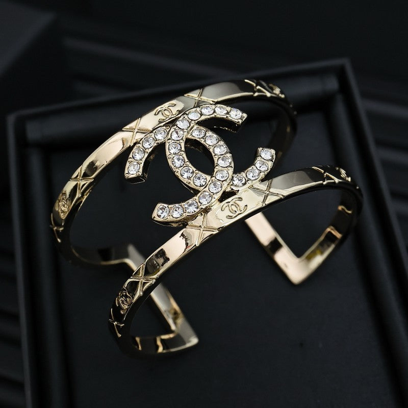 18K Chanel 2025 Strass Cuff Bracelet