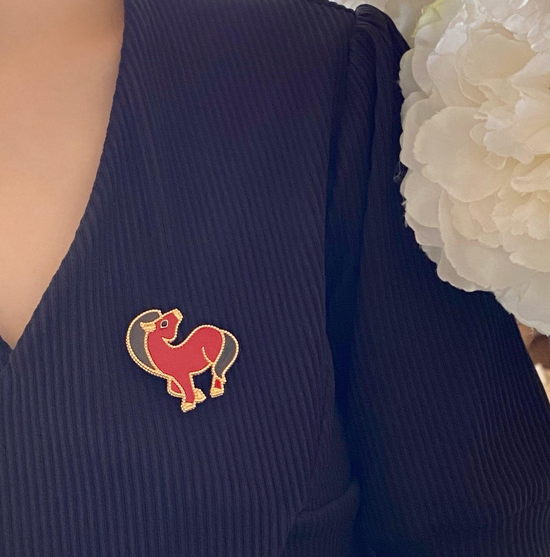 18K Van Cleef & Arpels Lucky Animals Horse Clip Brooch