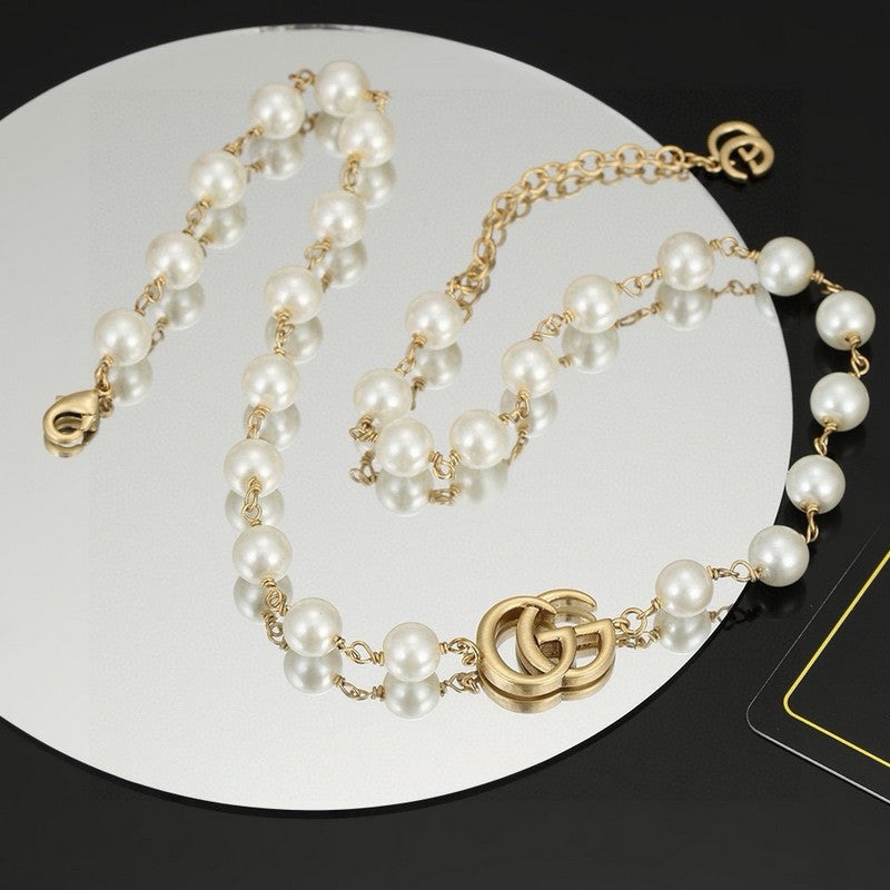 18K Gucci Pearl Necklace