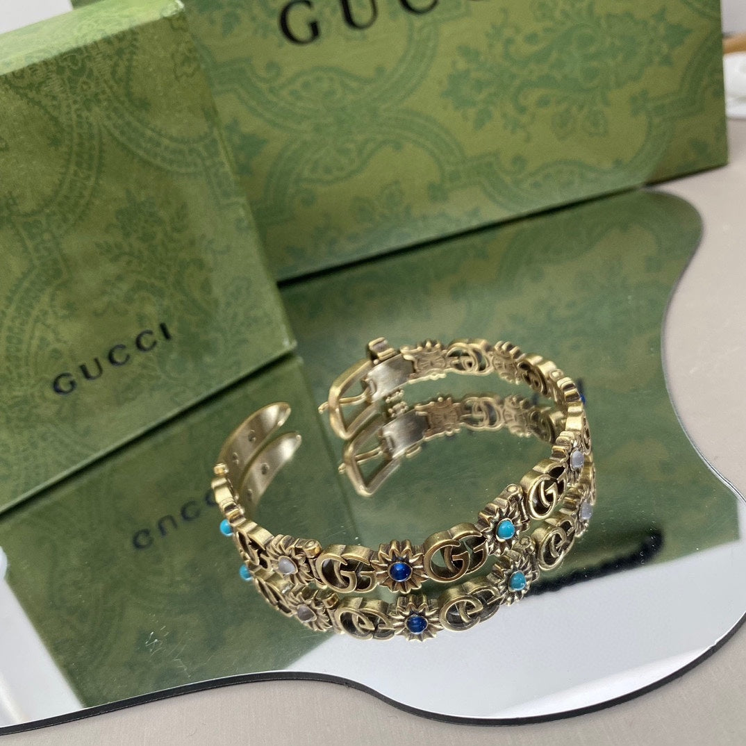 18K Gucci Flowers Bracelet