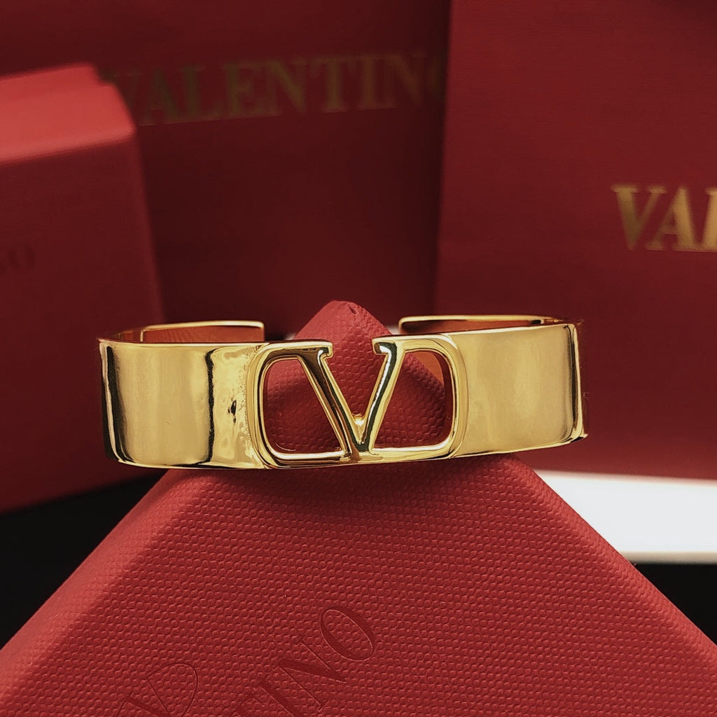 18K Valentino Vlogo Cuff Bracelet