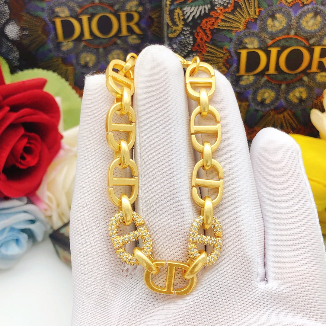 18K Dior Diamond Chain Bracelet
