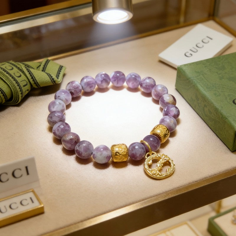 18K Gucci Anger Forest Violet Bead Chain Bracelet