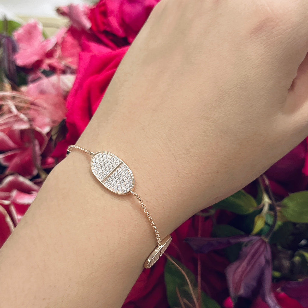 18K Chaine D'Ancre Verso Diamond Hermes Bracelet