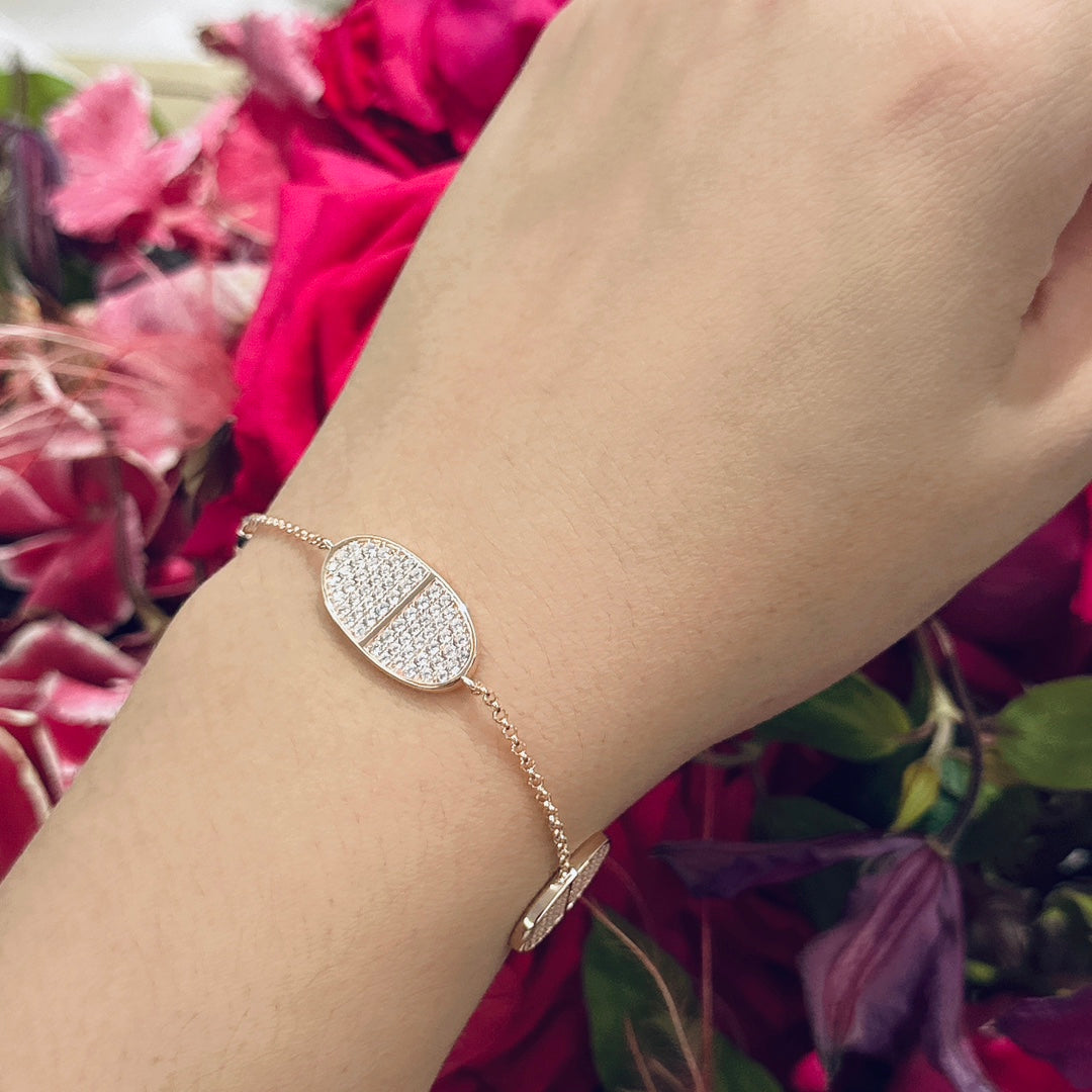 18K Chaine D'Ancre Verso Diamond Hermes Bracelet