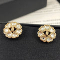 18K Chanel 25B Heart Crystal Earrings
