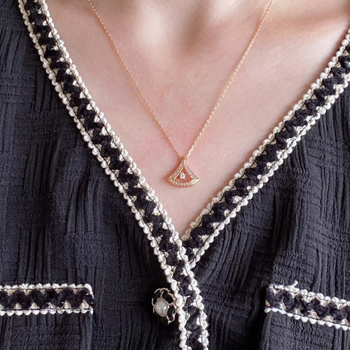 18K BVLGARI Divas' Dream Pave Diamond Openwork Necklace