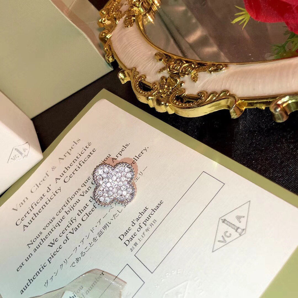 18K Van Cleef & Arpels Magic Alhambra Diamond Ring