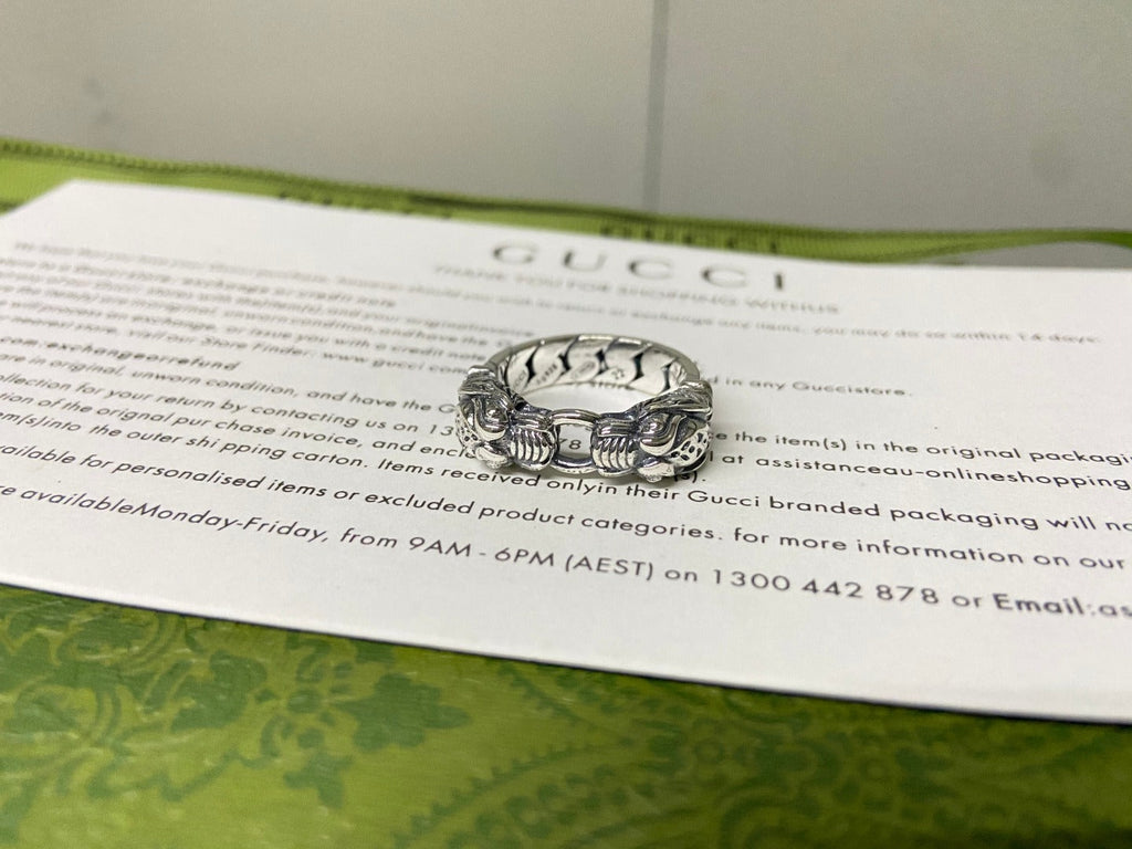 Gucci Tiger Head Chain Ring