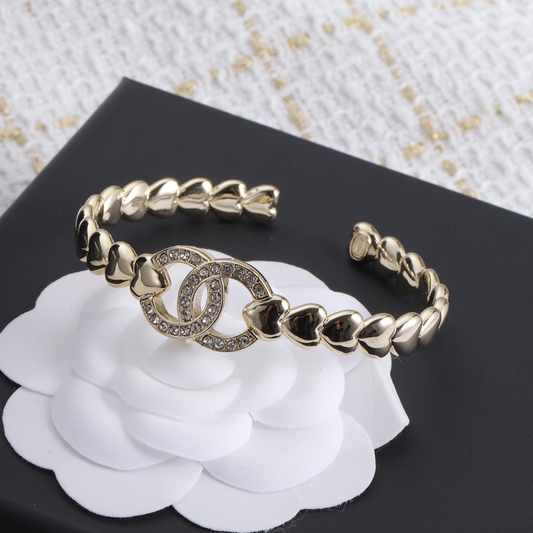 18K Chanel Diamond Open Bracelet