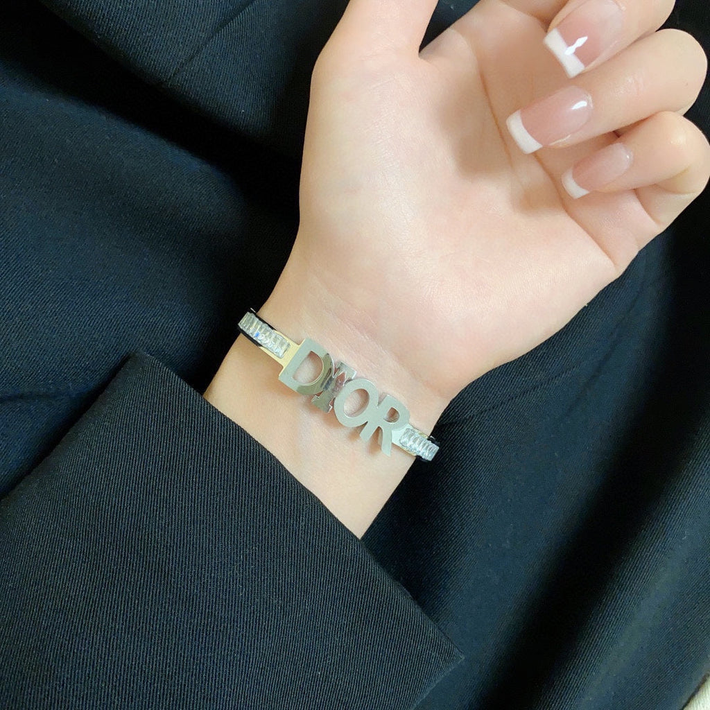 18K Dior Crystals Bangle Bracelet