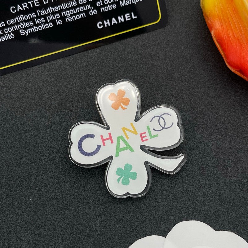 18K Chanel Color Flower Brooch