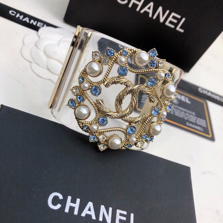 18K Chanel Transparent Cuff Bracelet