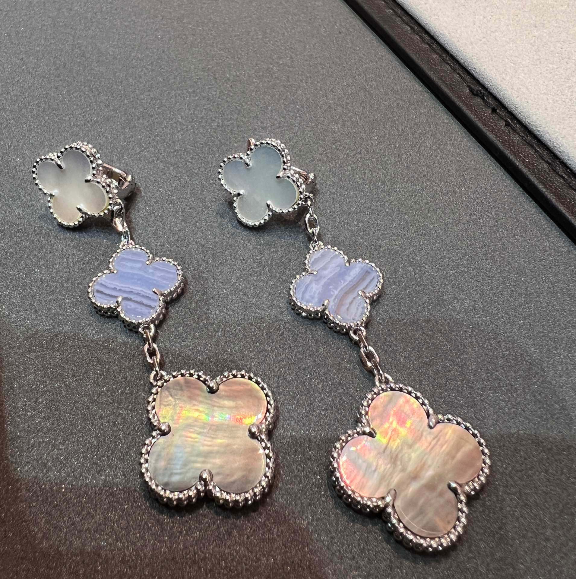 18K Van Cleef & Arpels Magic Alhambra Three Motifs Earrings