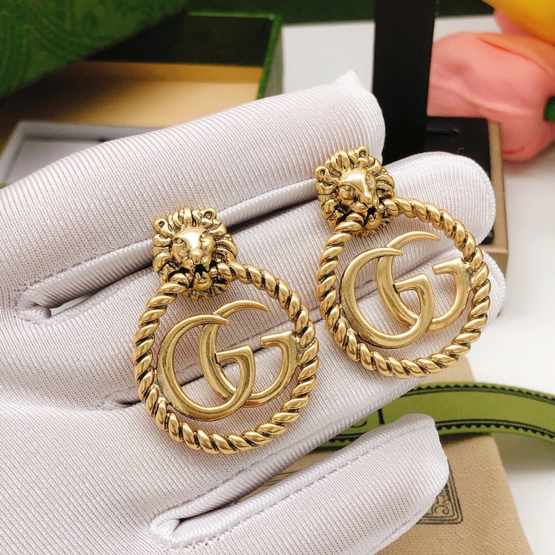 18K Gucci Pendant Earrings