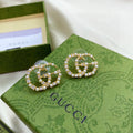 18K Gucci Pearls Earrings