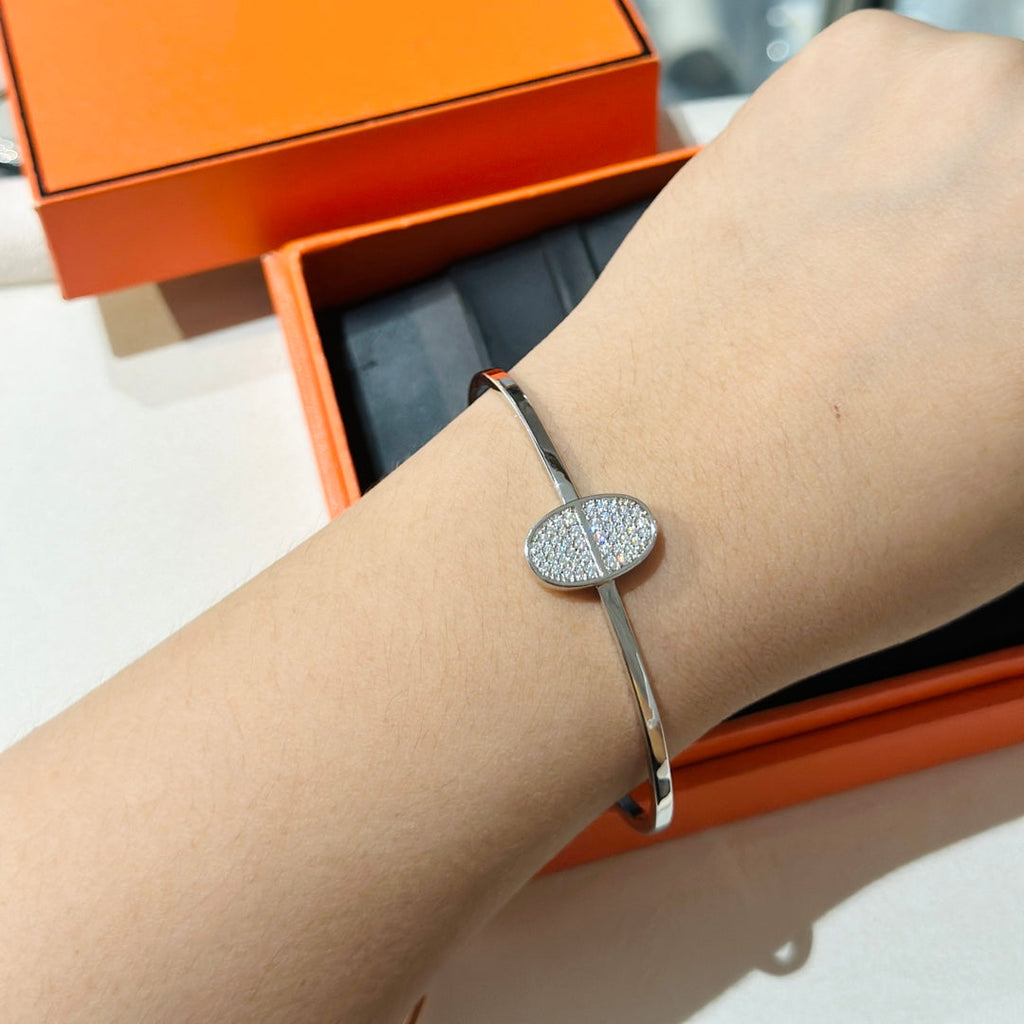 18K Chaine d'Ancre Verso Hermes Bracelet