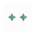 18K Louis Vuitton Blue Color Blossom BB Star Earrings