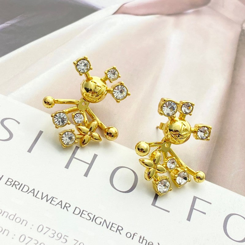18K Louis Vuitton Diamond Earrings