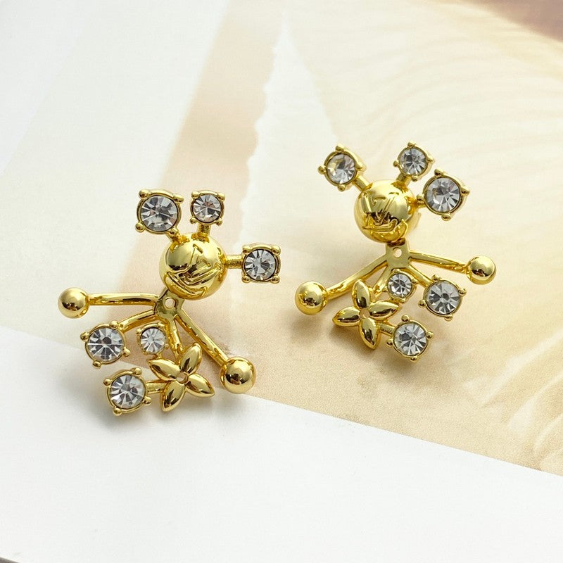 18K Louis Vuitton Diamond Earrings