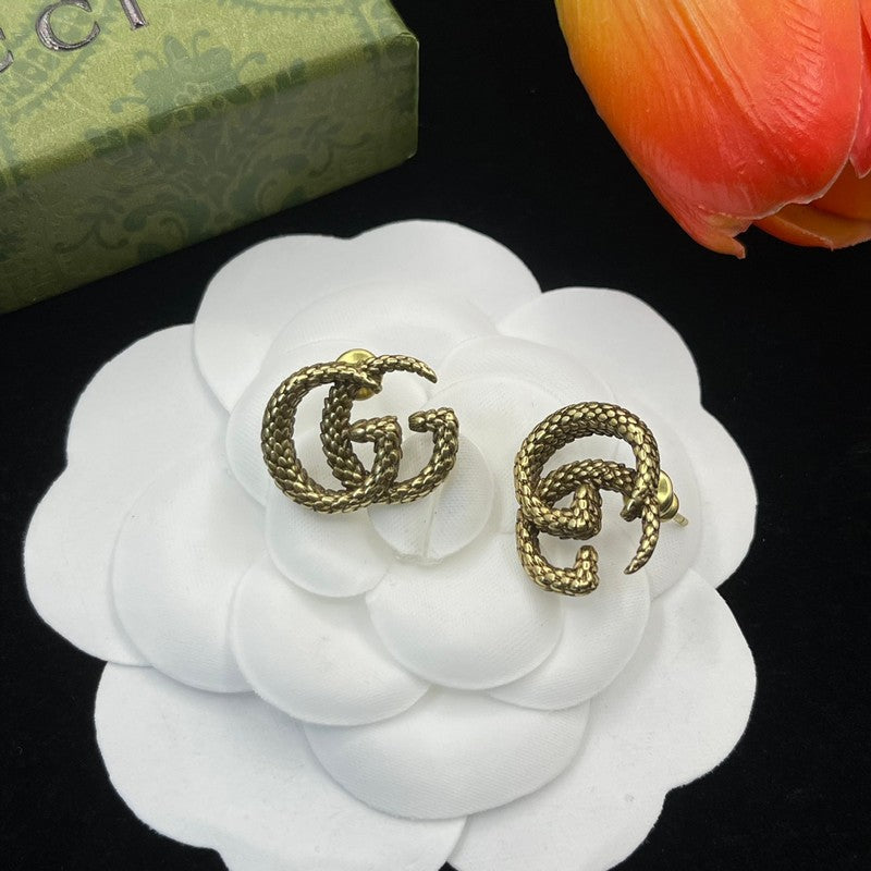 18K Gucci Twist Gold Earrings