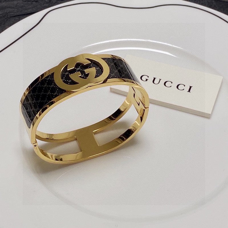 18K Gucci Black Gold Cuff Bracelet