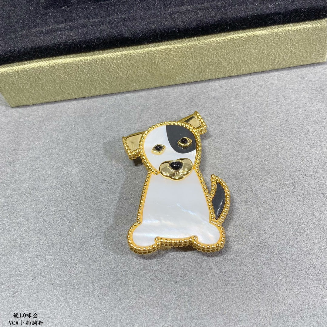 18K Van Cleef & Arpels Lucky Animals Dog Clip Brooch