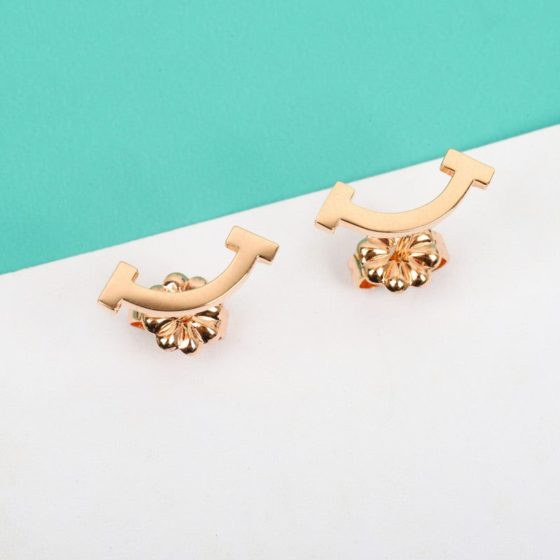 18K Tiffany Smile Diamond Earrings